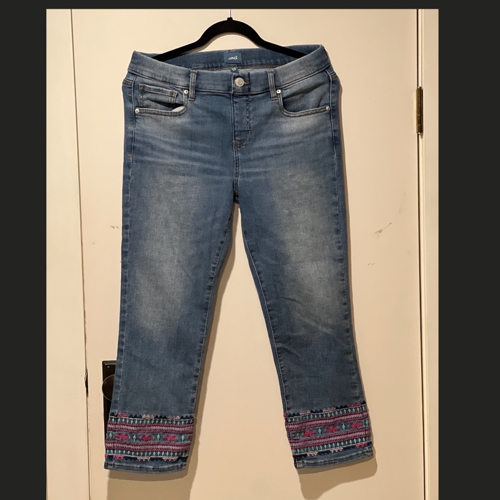 Jag Embroidered Denim Sz 10